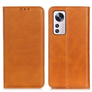 Schutzhülle Für Xiaomi 12 Pro Flip Case Elegantes Spaltleder