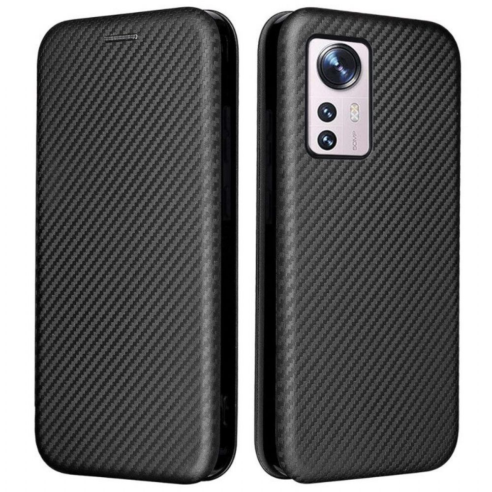 Schutzhülle Für Xiaomi 12 Pro Flip Case Farbiges Carbon-silikon