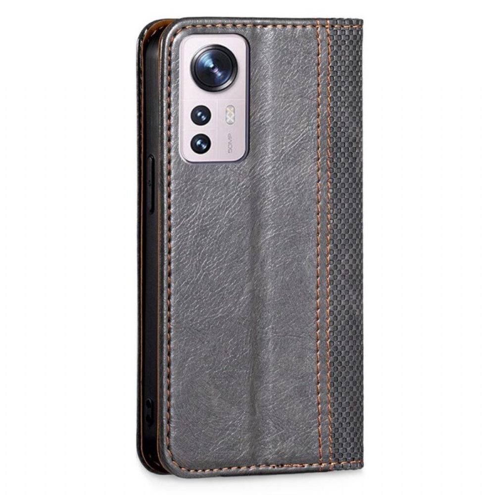 Schutzhülle Für Xiaomi 12 Pro Flip Case Vintage-ledereffekt