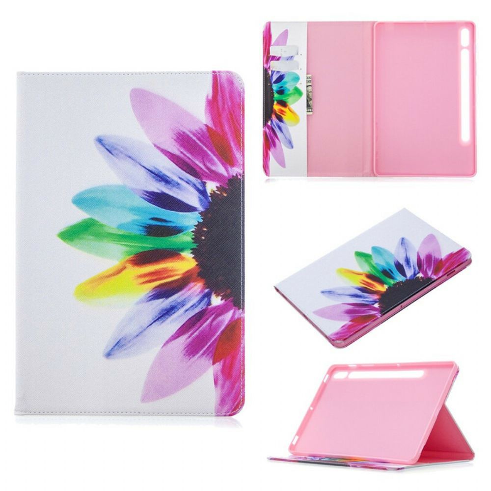 Case Für Samsung Galaxy Tab S7 / Tab S8 Aquarell Blume