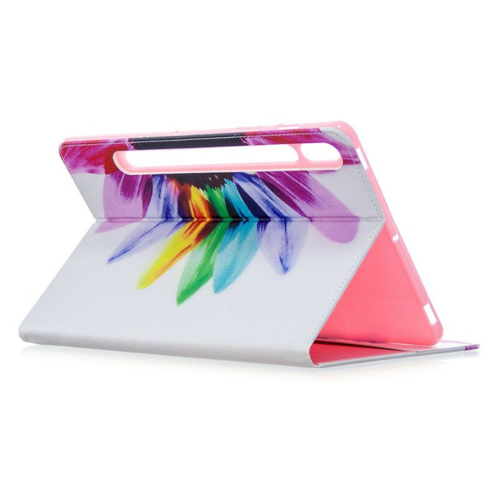 Case Für Samsung Galaxy Tab S7 / Tab S8 Aquarell Blume