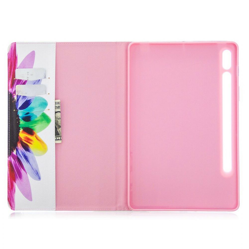 Case Für Samsung Galaxy Tab S7 / Tab S8 Aquarell Blume