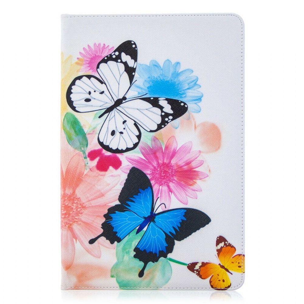 Case Für Samsung Galaxy Tab S7 / Tab S8 Aquarell Schmetterlinge