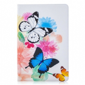 Case Für Samsung Galaxy Tab S7 / Tab S8 Aquarell Schmetterlinge