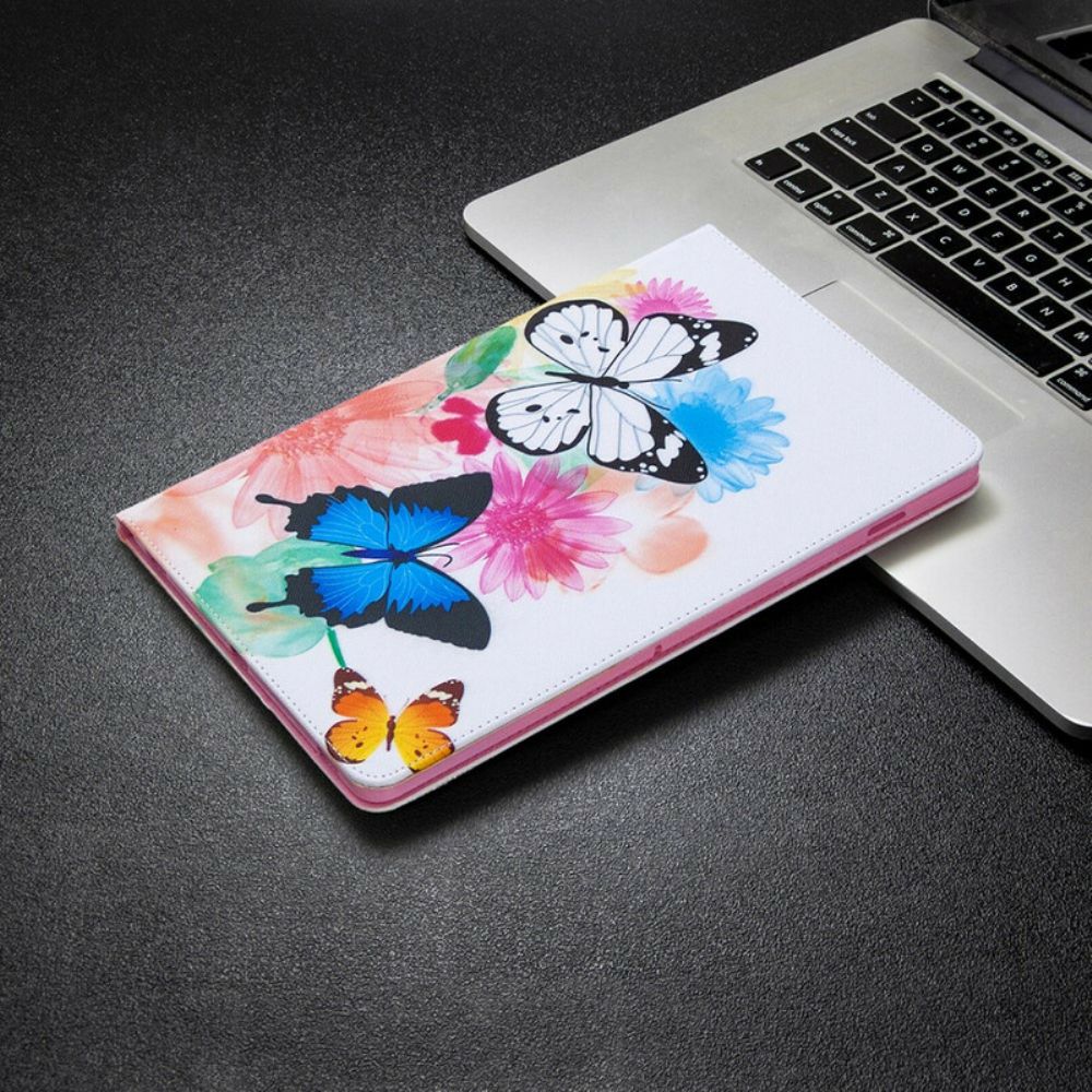 Case Für Samsung Galaxy Tab S7 / Tab S8 Aquarell Schmetterlinge