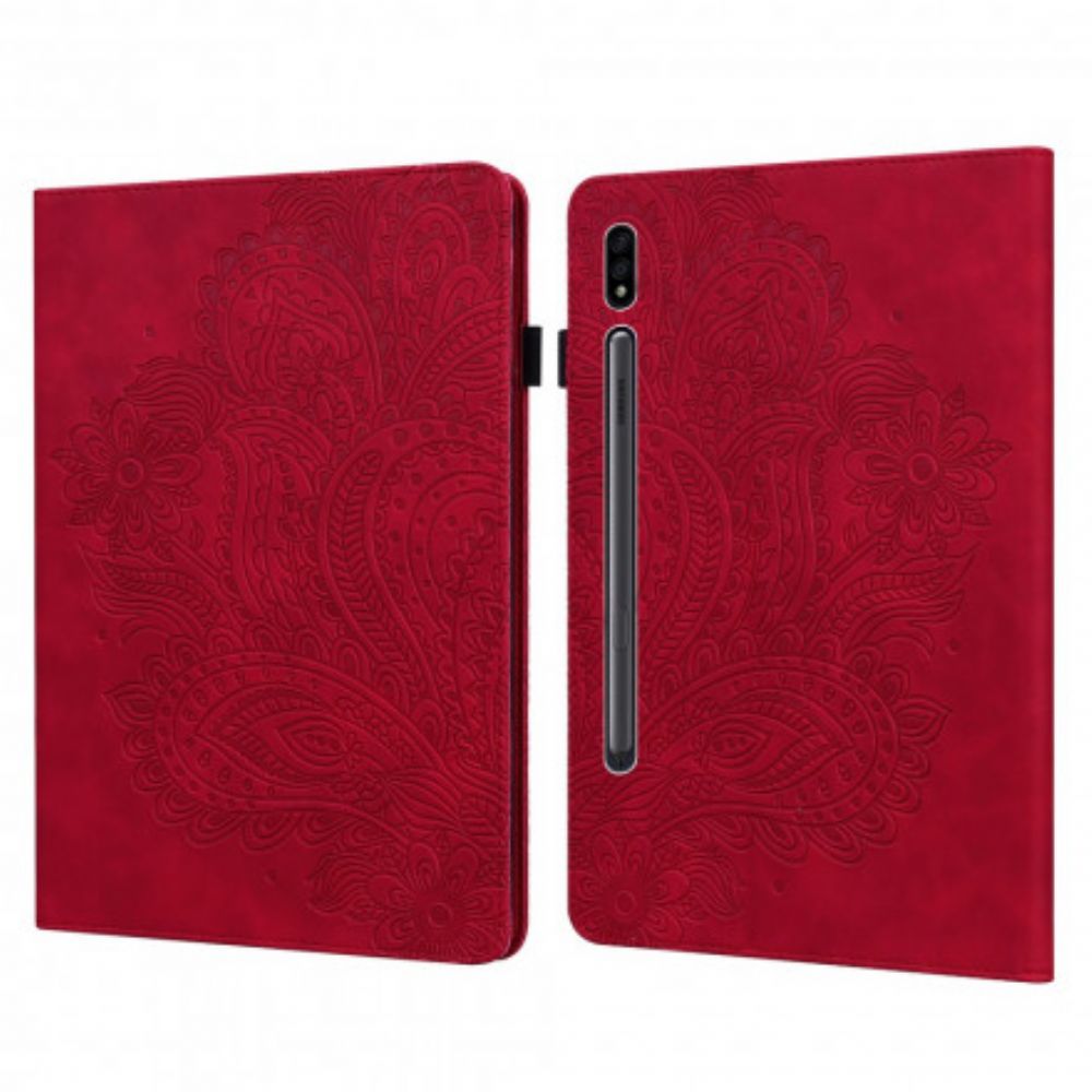 Case Für Samsung Galaxy Tab S7 / Tab S8 Blumendruck