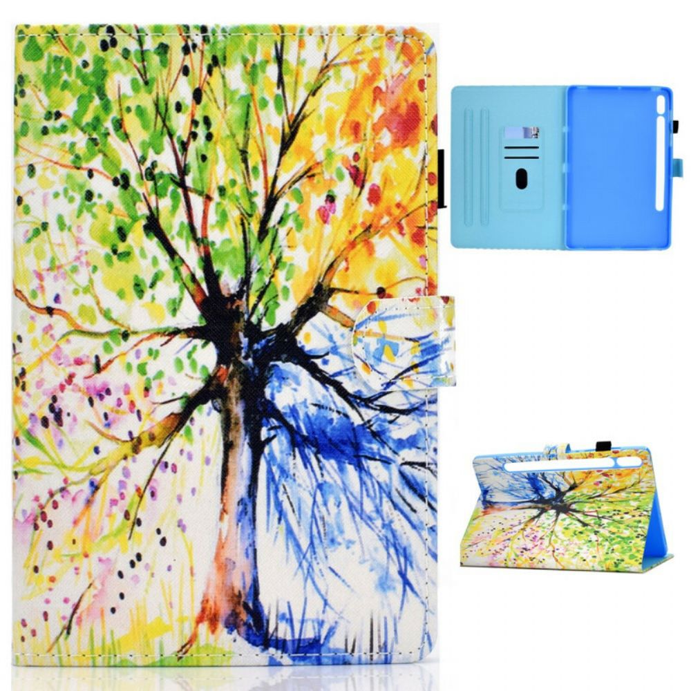 Flip Case Für Samsung Galaxy Tab S7 / Tab S8 Aquarellbaum