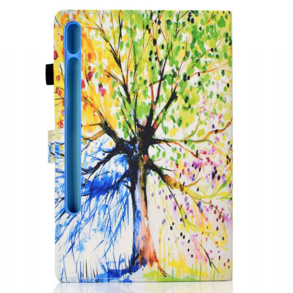 Flip Case Für Samsung Galaxy Tab S7 / Tab S8 Aquarellbaum