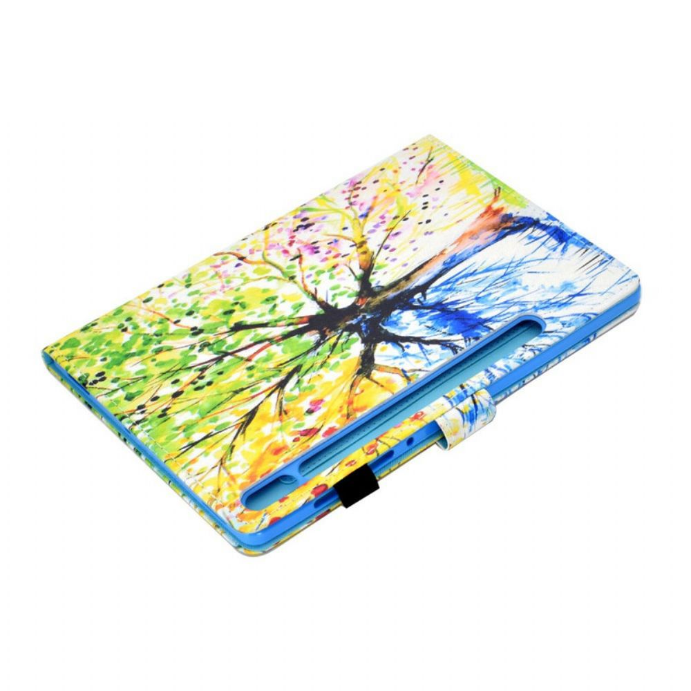 Flip Case Für Samsung Galaxy Tab S7 / Tab S8 Aquarellbaum