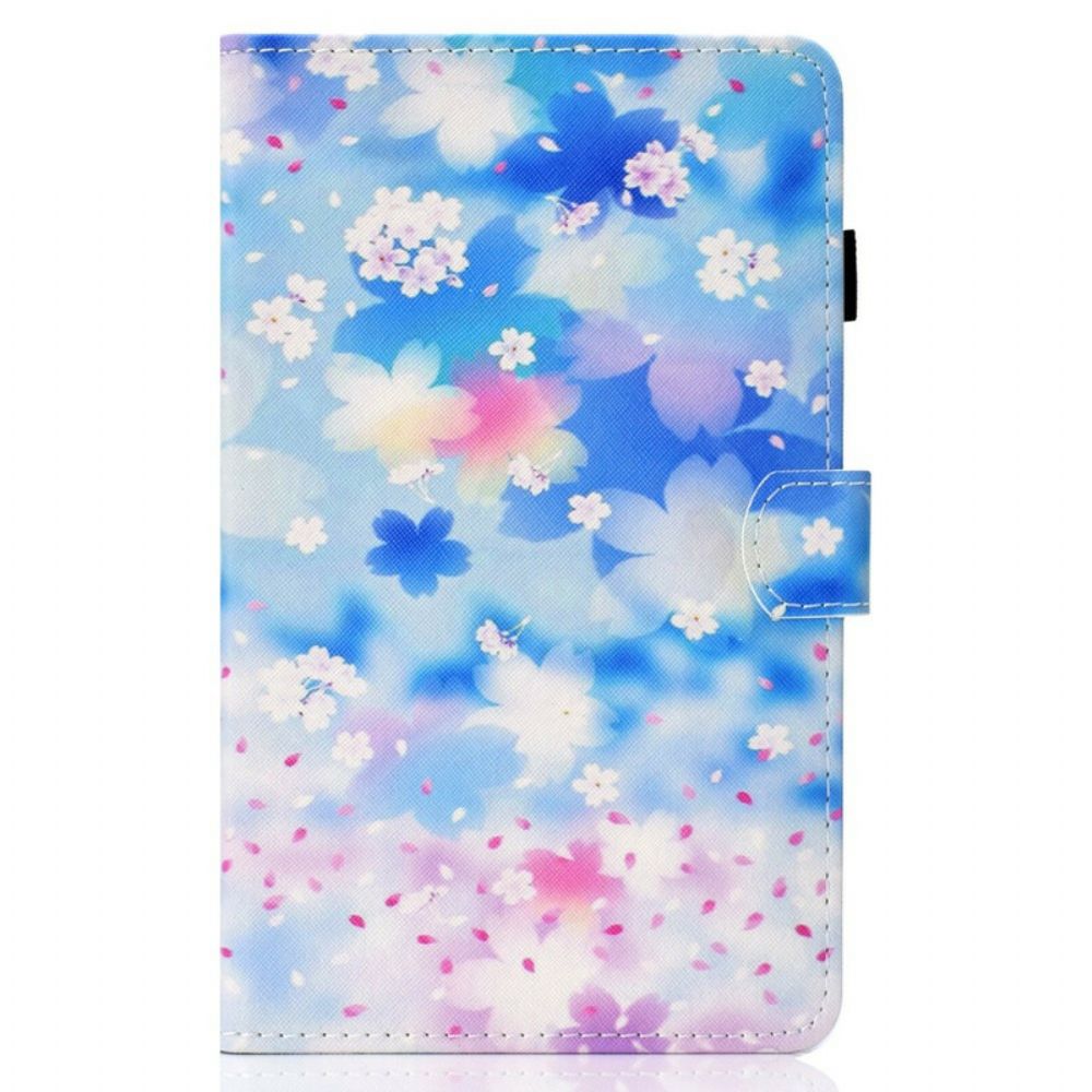 Flip Case Für Samsung Galaxy Tab S7 / Tab S8 Aquarellblumen