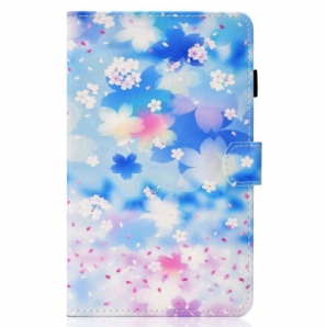 Flip Case Für Samsung Galaxy Tab S7 / Tab S8 Aquarellblumen