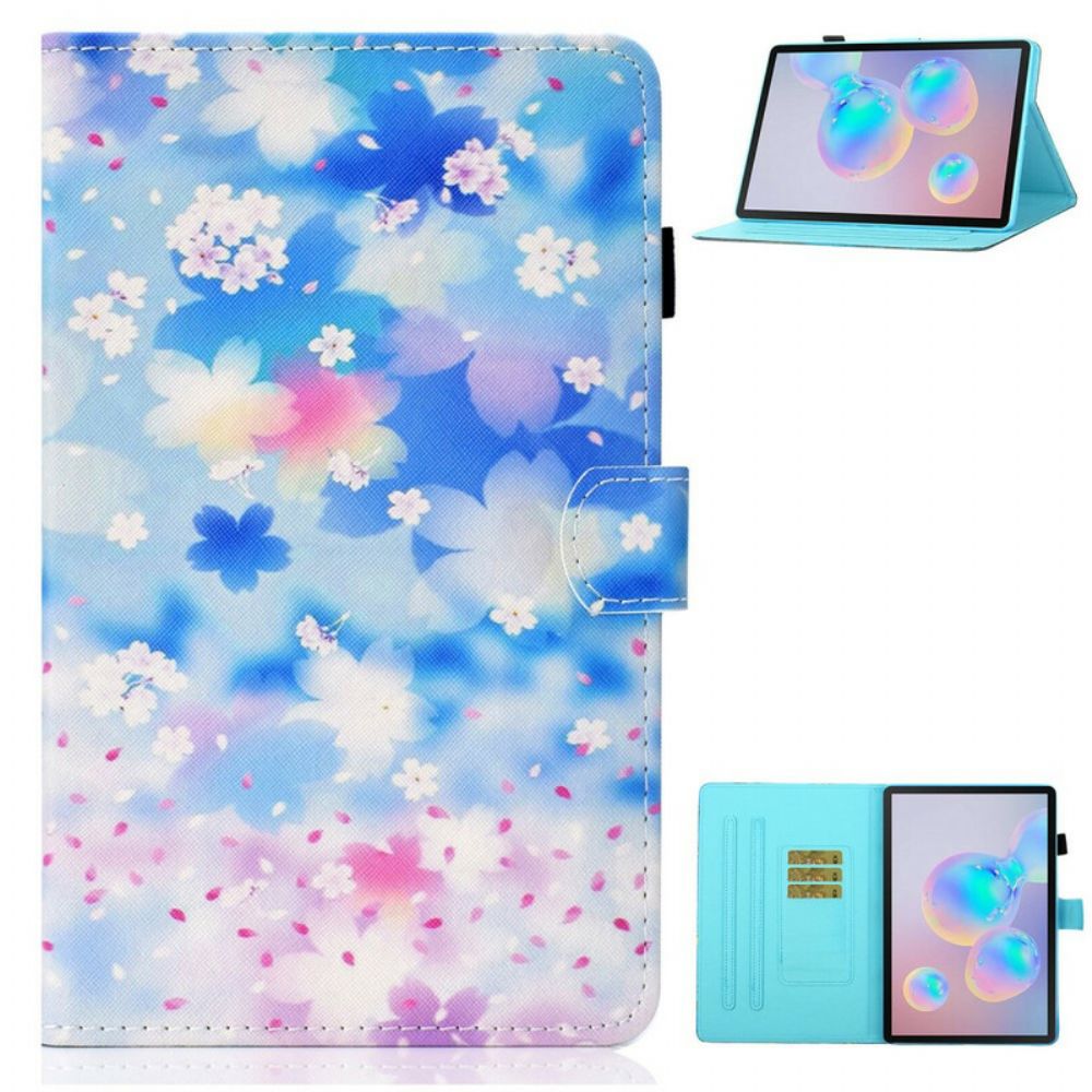 Flip Case Für Samsung Galaxy Tab S7 / Tab S8 Aquarellblumen