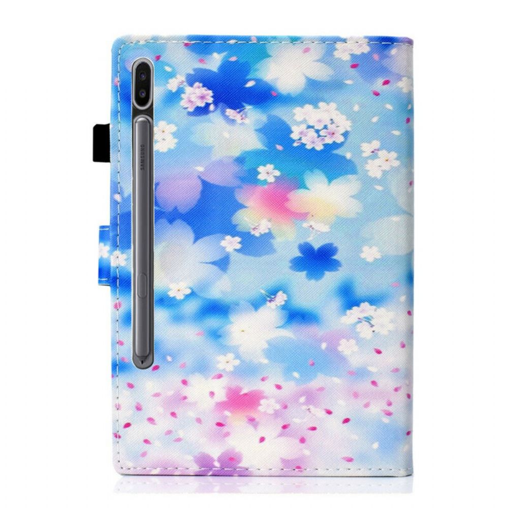 Flip Case Für Samsung Galaxy Tab S7 / Tab S8 Aquarellblumen