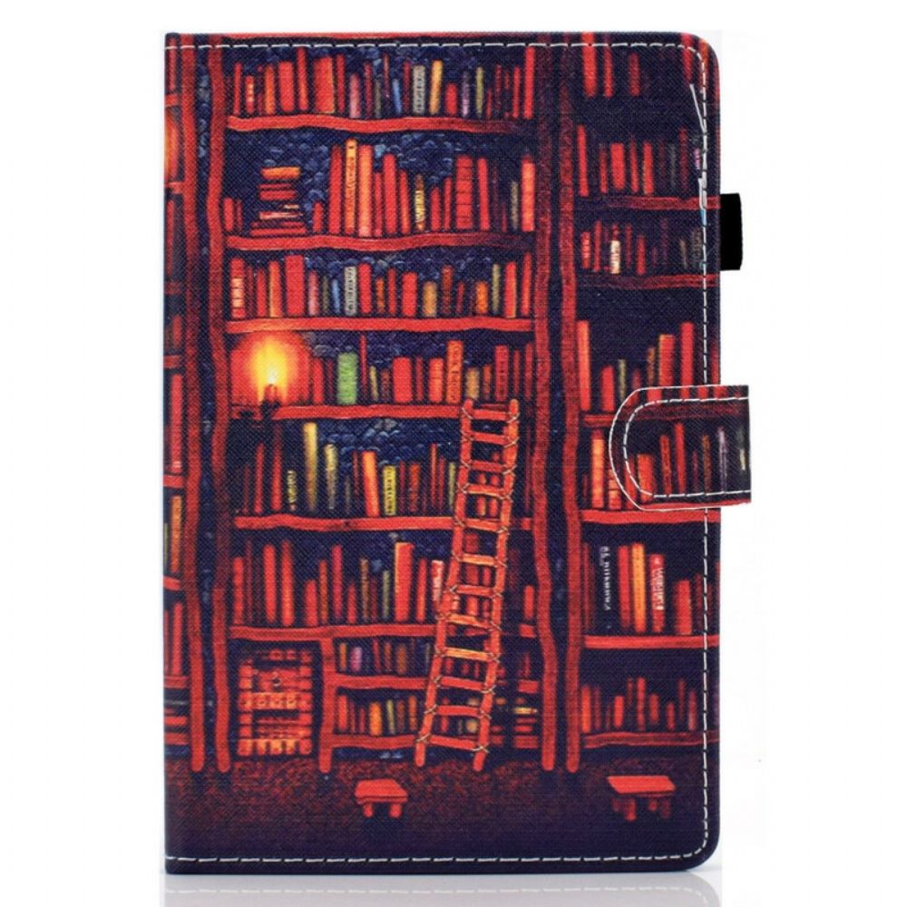 Flip Case Für Samsung Galaxy Tab S7 / Tab S8 Bibliothek