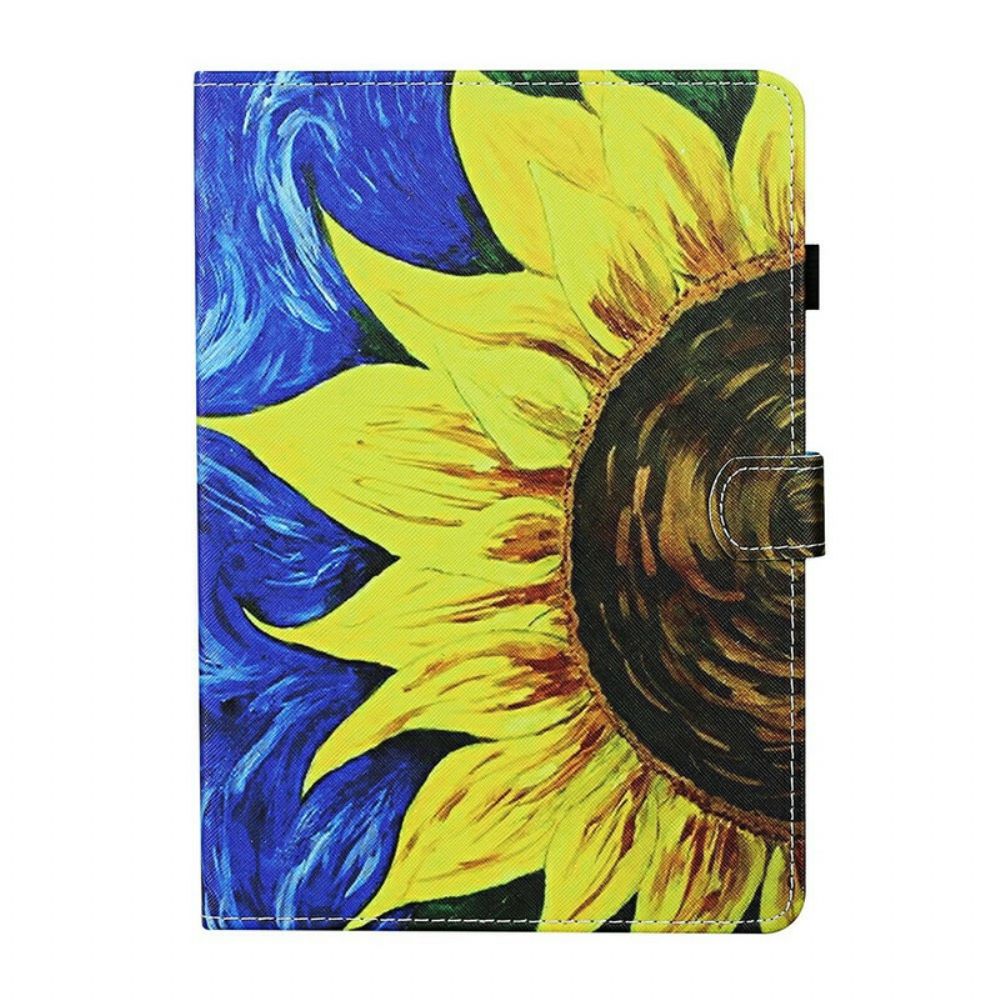 Flip Case Für Samsung Galaxy Tab S7 / Tab S8 Gemalte Sonnenblume