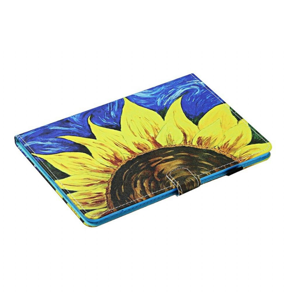 Flip Case Für Samsung Galaxy Tab S7 / Tab S8 Gemalte Sonnenblume