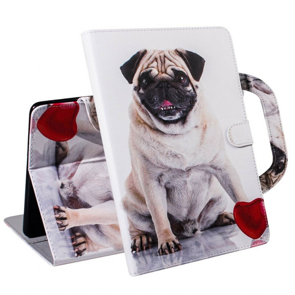 Flip Case Für Samsung Galaxy Tab S7 / Tab S8 Hund Mit Griff