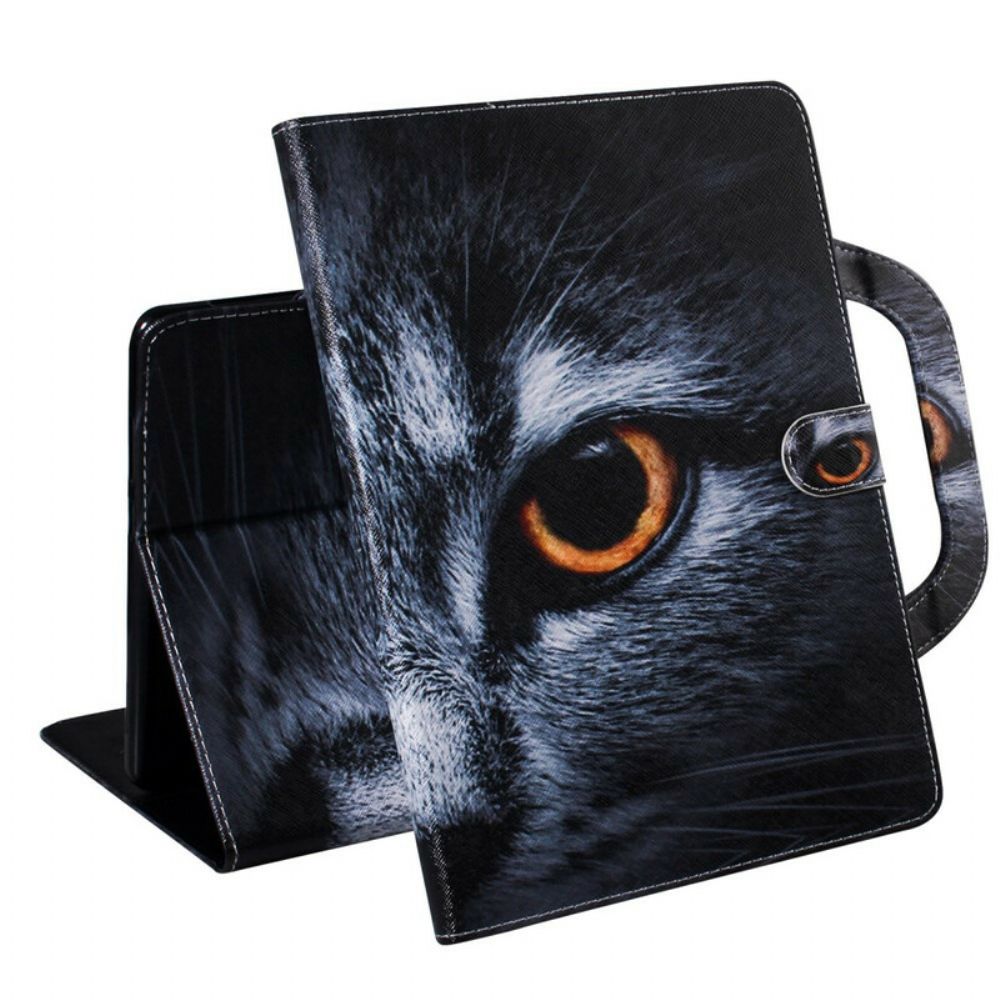 Flip Case Für Samsung Galaxy Tab S7 / Tab S8 Katze Mit Henkel