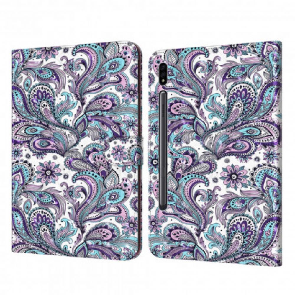 Flip Case Für Samsung Galaxy Tab S7 / Tab S8 Paisley-muster