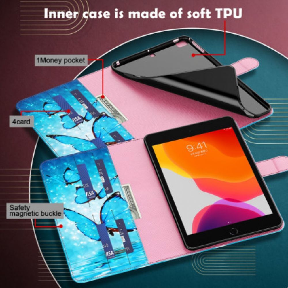 Flip Case Für Samsung Galaxy Tab S7 / Tab S8 Schmetterlinge