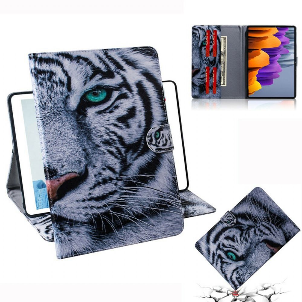 Flip Case Für Samsung Galaxy Tab S7 / Tab S8 Tigerkopf