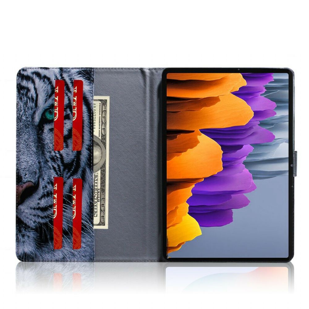 Flip Case Für Samsung Galaxy Tab S7 / Tab S8 Tigerkopf