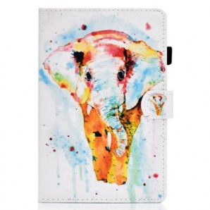 Lederhüllen Für Samsung Galaxy Tab S7 / Tab S8 Aquarell Elefant