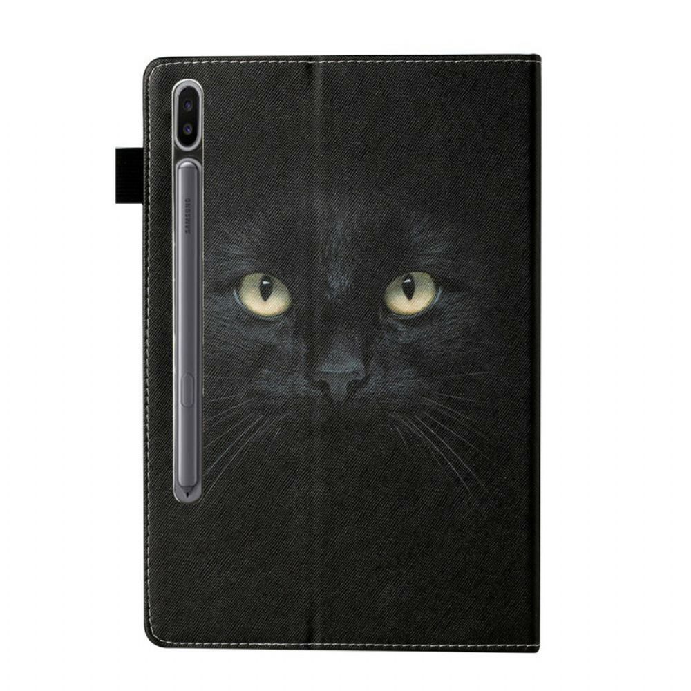 Lederhüllen Für Samsung Galaxy Tab S7 / Tab S8 Schwarze Katze