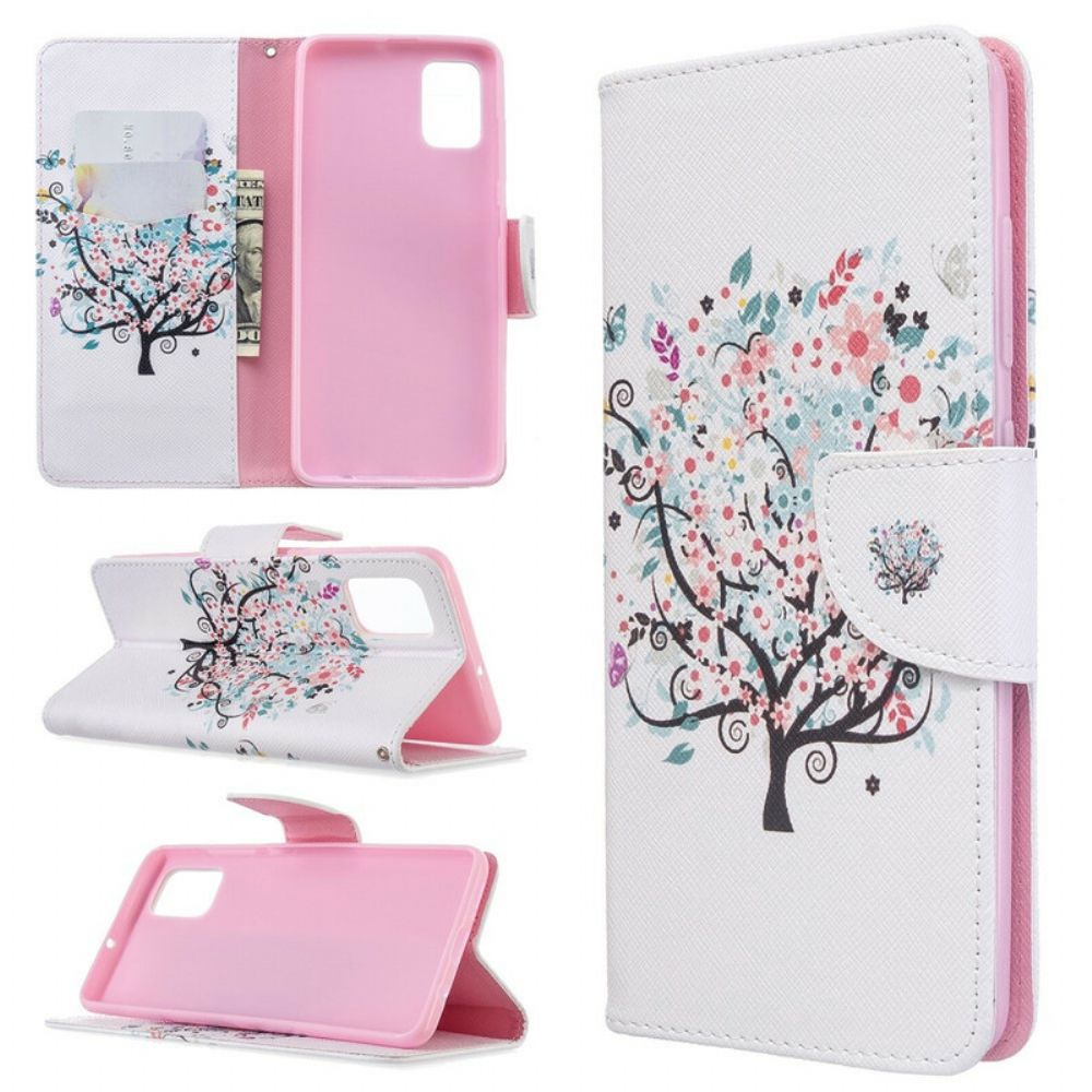 Flip Case Für Samsung Galaxy A51 Blumiger Baum