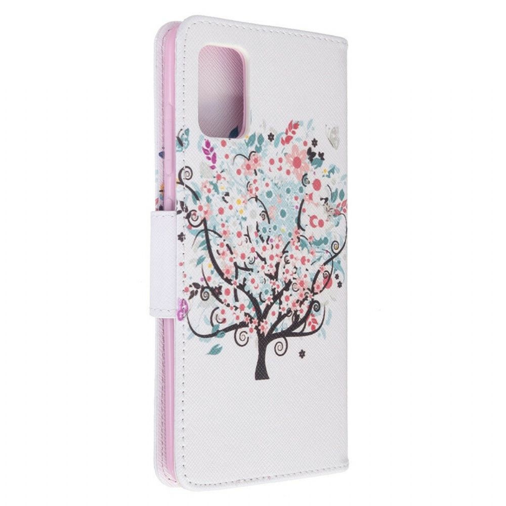 Flip Case Für Samsung Galaxy A51 Blumiger Baum