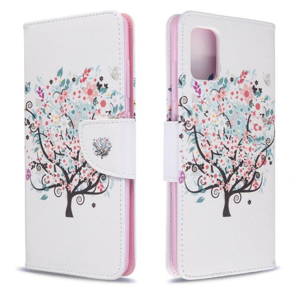 Flip Case Für Samsung Galaxy A51 Blumiger Baum