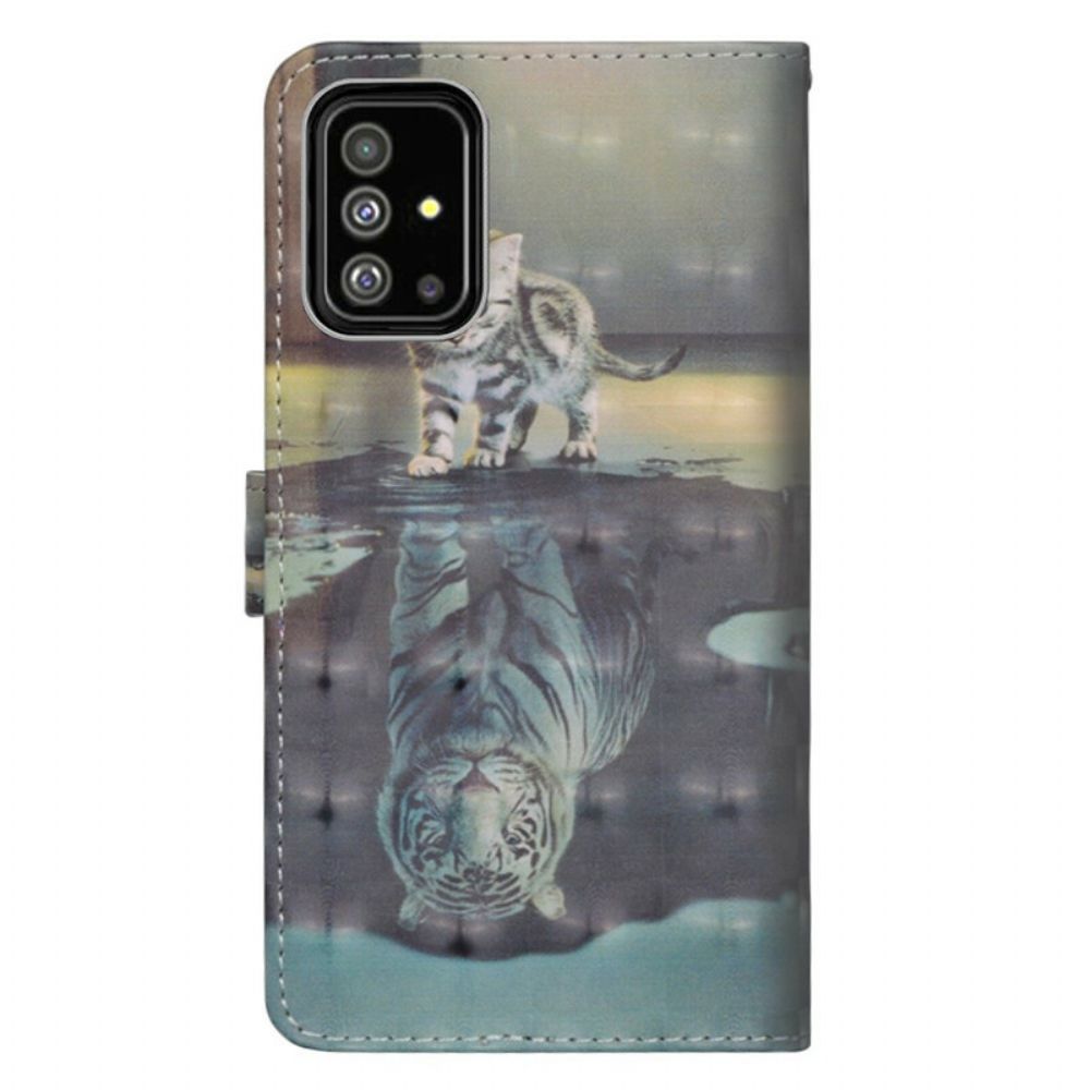 Flip Case Für Samsung Galaxy A51 Ernst Der Tiger