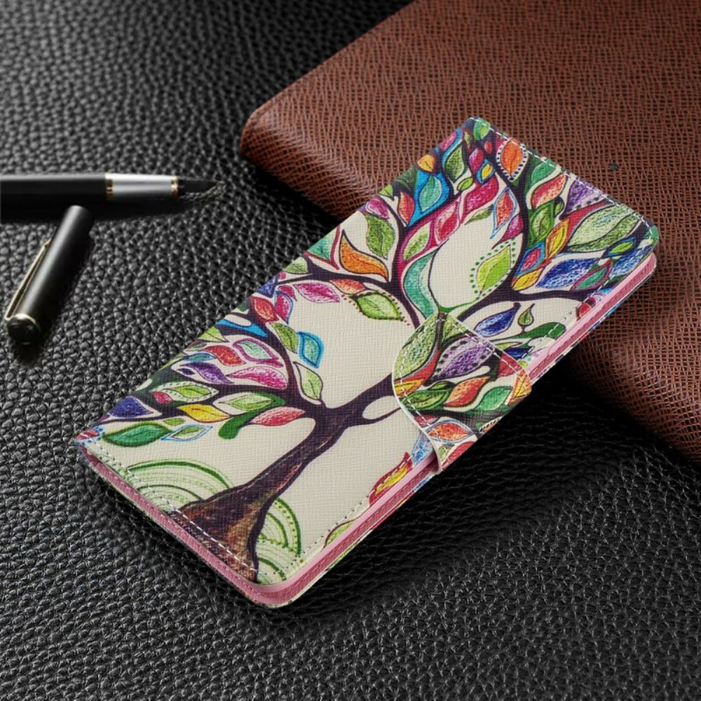 Flip Case Für Samsung Galaxy A51 Farbiger Baum