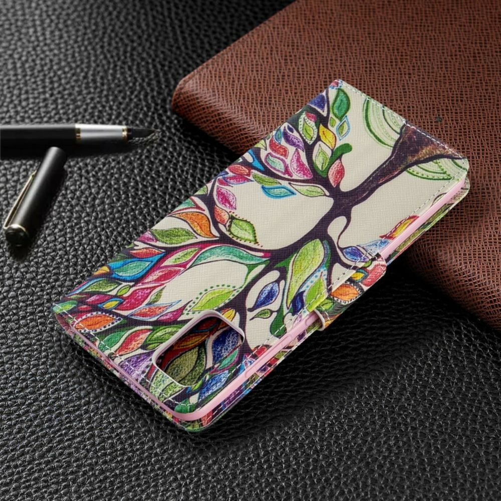 Flip Case Für Samsung Galaxy A51 Farbiger Baum