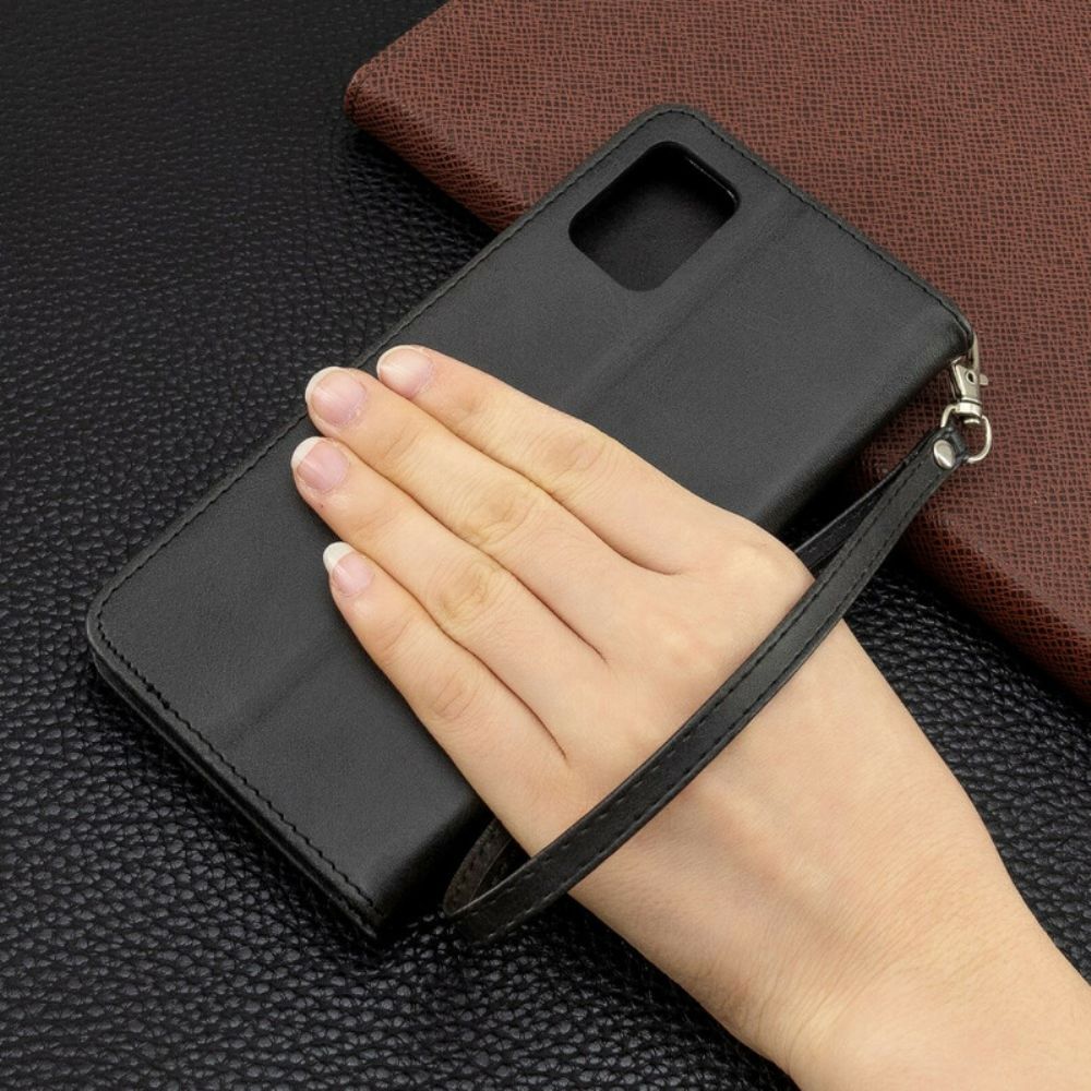 Flip Case Für Samsung Galaxy A51 Flip Case Glatte Schräge Klappe