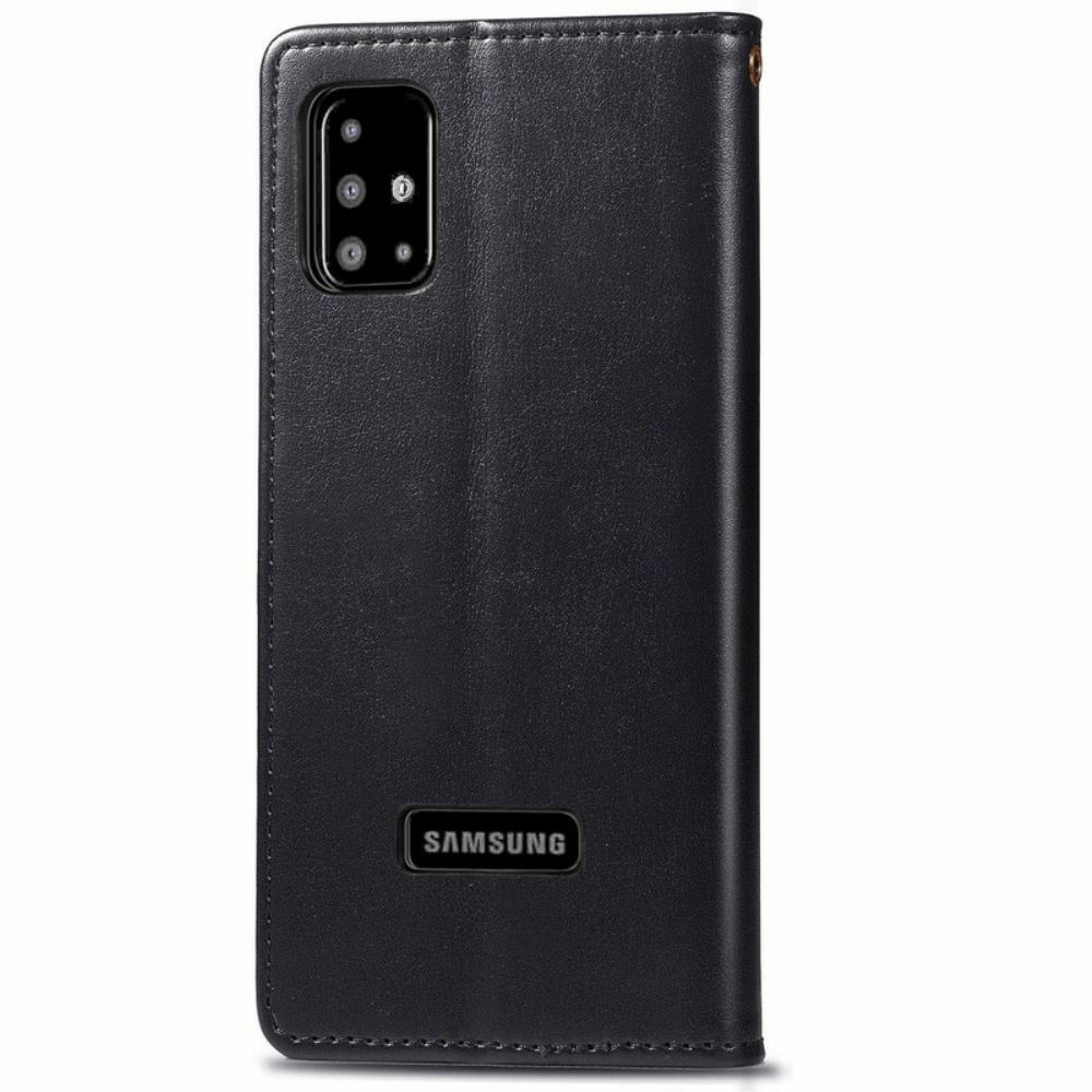 Flip Case Für Samsung Galaxy A51 Kunstleder Und Vintage-verschluss