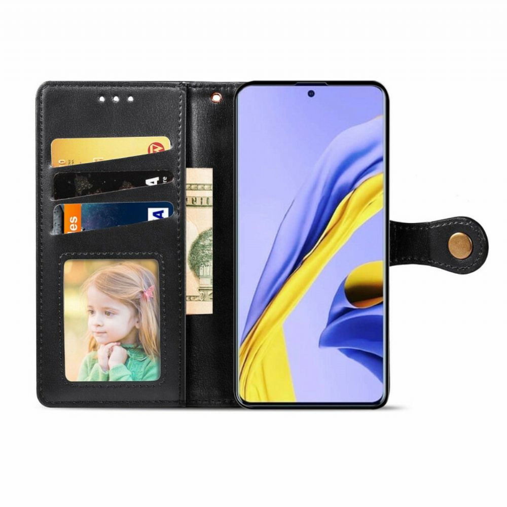 Flip Case Für Samsung Galaxy A51 Kunstleder Und Vintage-verschluss