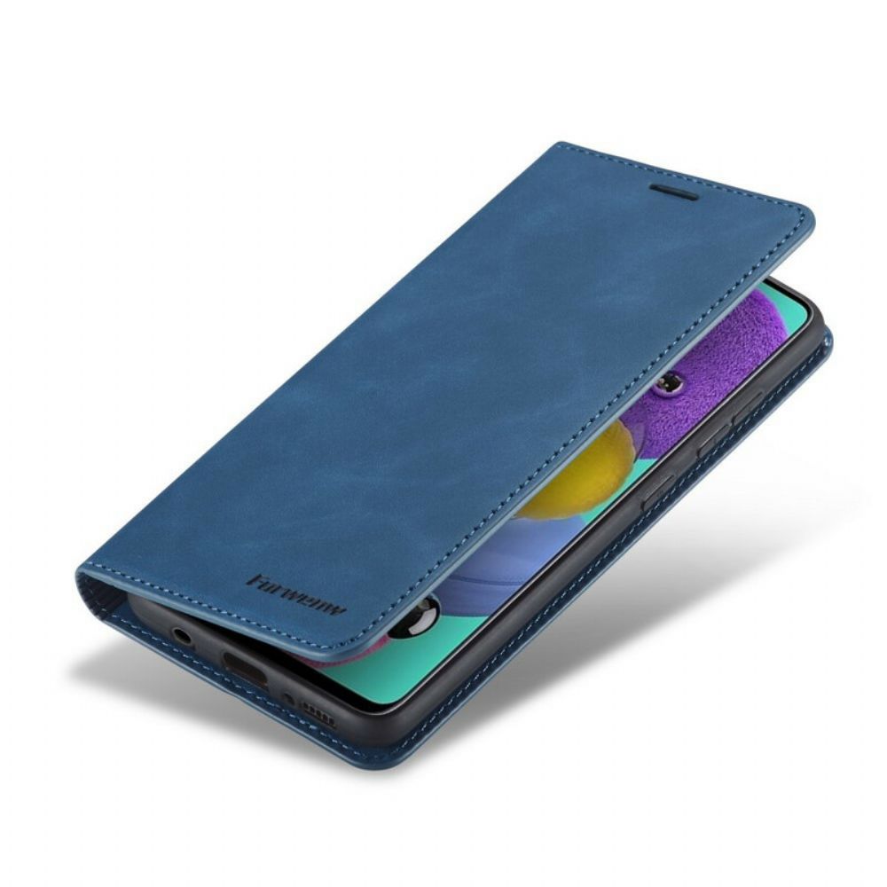 Flip Case Für Samsung Galaxy A51 Ledereffekt Vorw