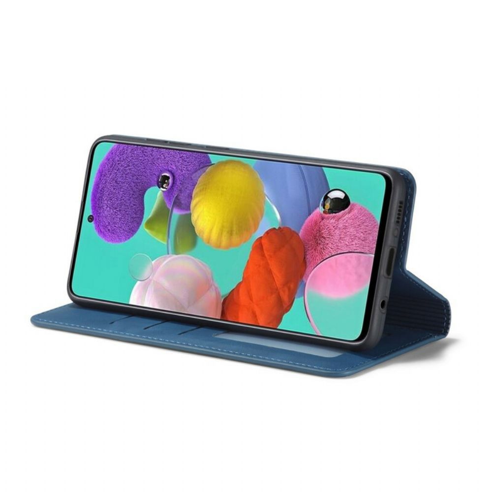 Flip Case Für Samsung Galaxy A51 Ledereffekt Vorw