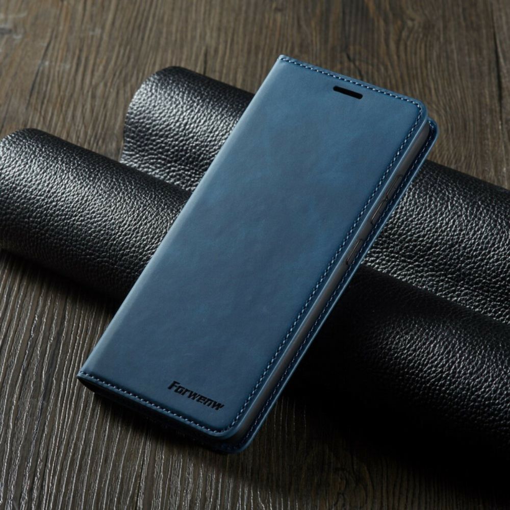 Flip Case Für Samsung Galaxy A51 Ledereffekt Vorw