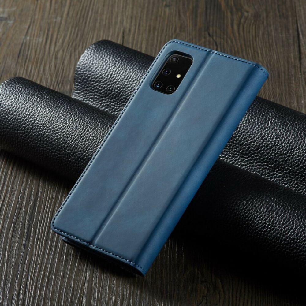 Flip Case Für Samsung Galaxy A51 Ledereffekt Vorw