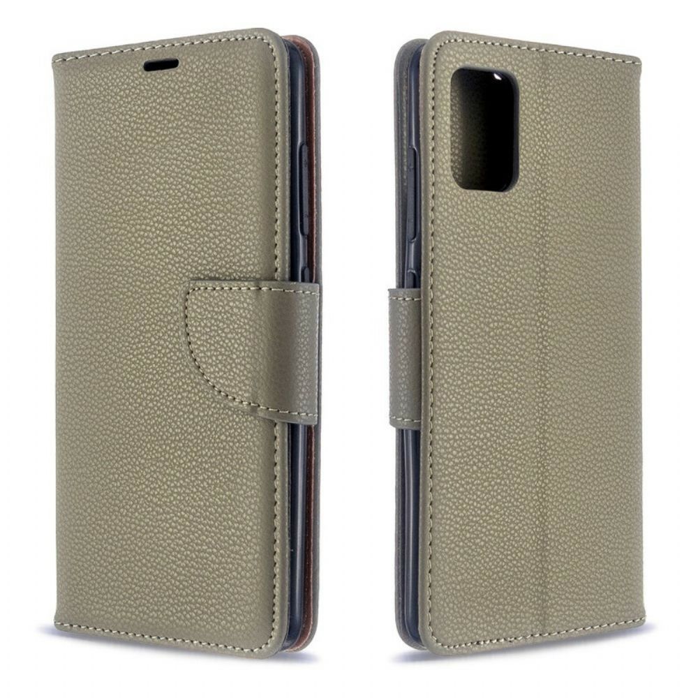 Flip Case Für Samsung Galaxy A51 Flip Case Litschi-klappe Schräg