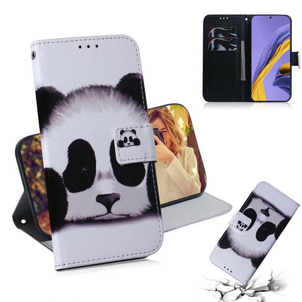 Flip Case Für Samsung Galaxy A51 Pandagesicht