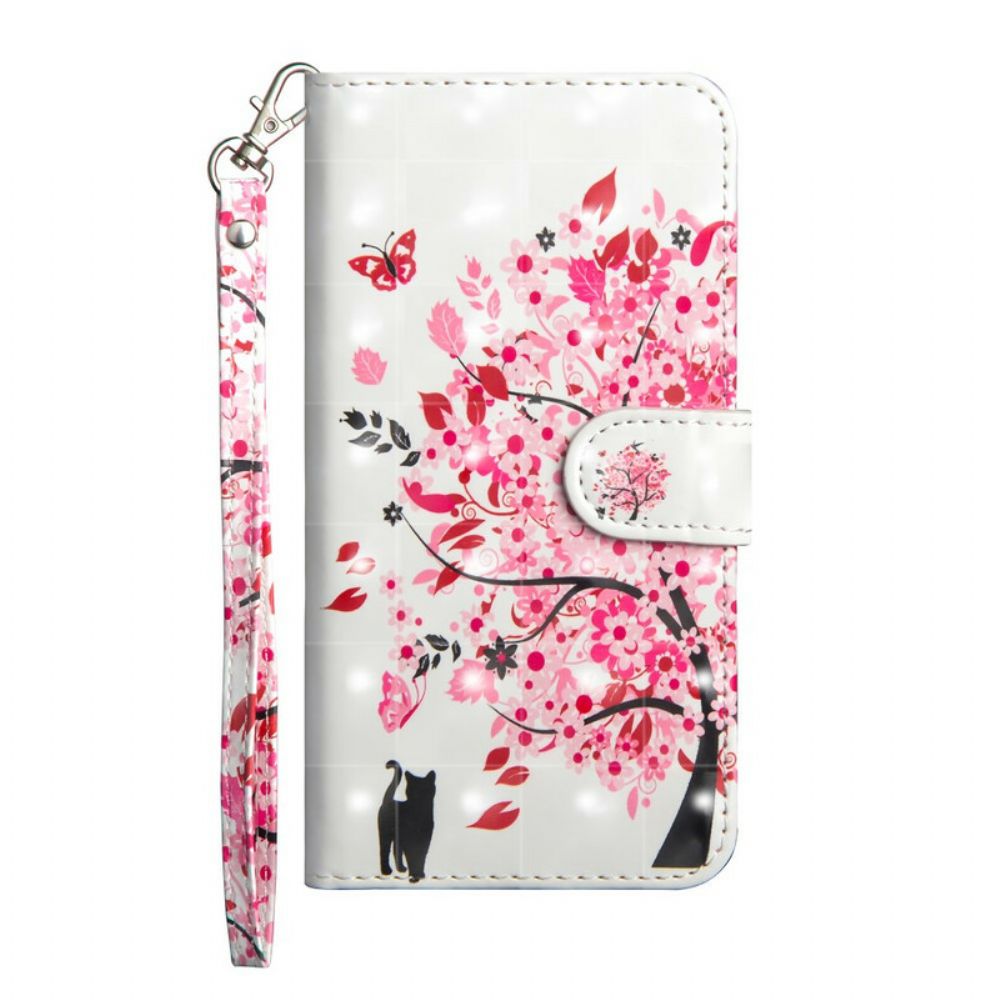 Flip Case Für Samsung Galaxy A51 Rosa Baum