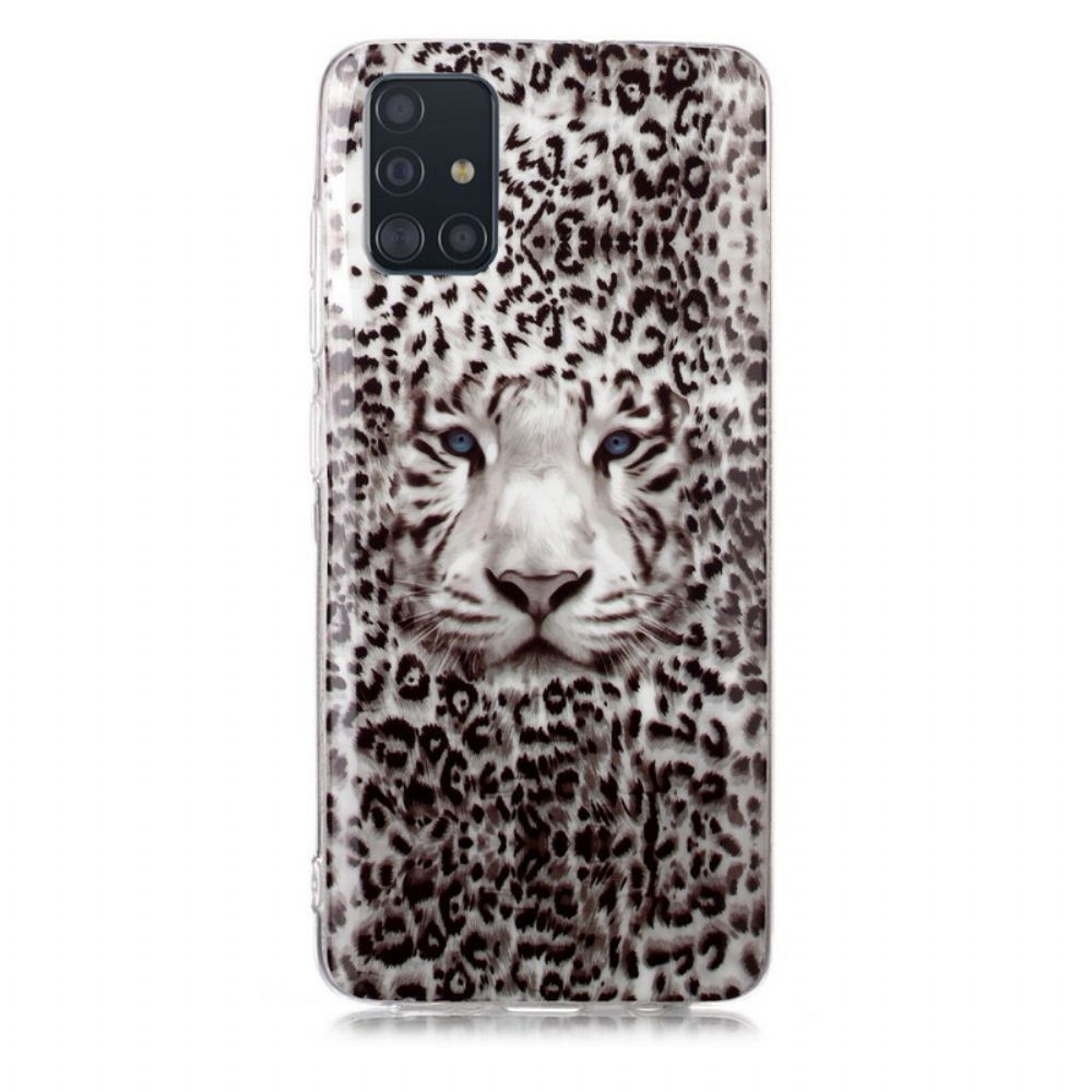 Handyhülle Für Samsung Galaxy A51 Fluoreszierender Leopard