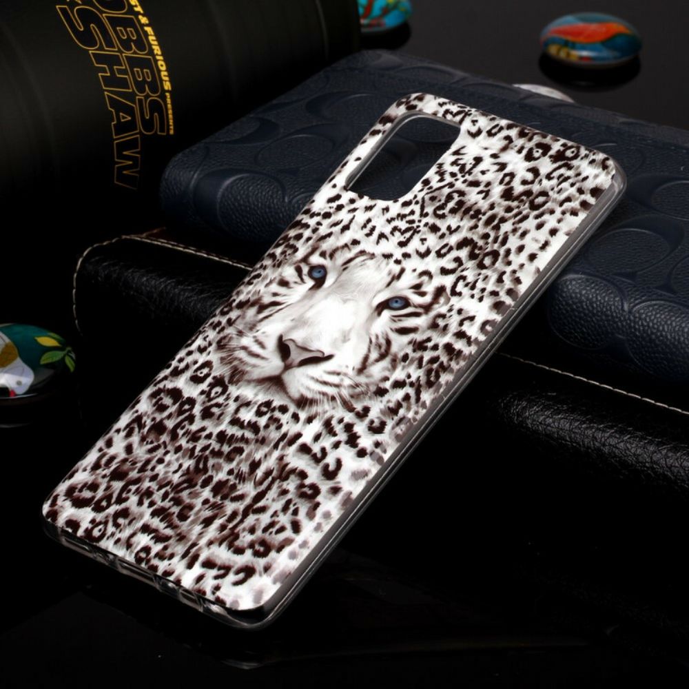 Handyhülle Für Samsung Galaxy A51 Fluoreszierender Leopard