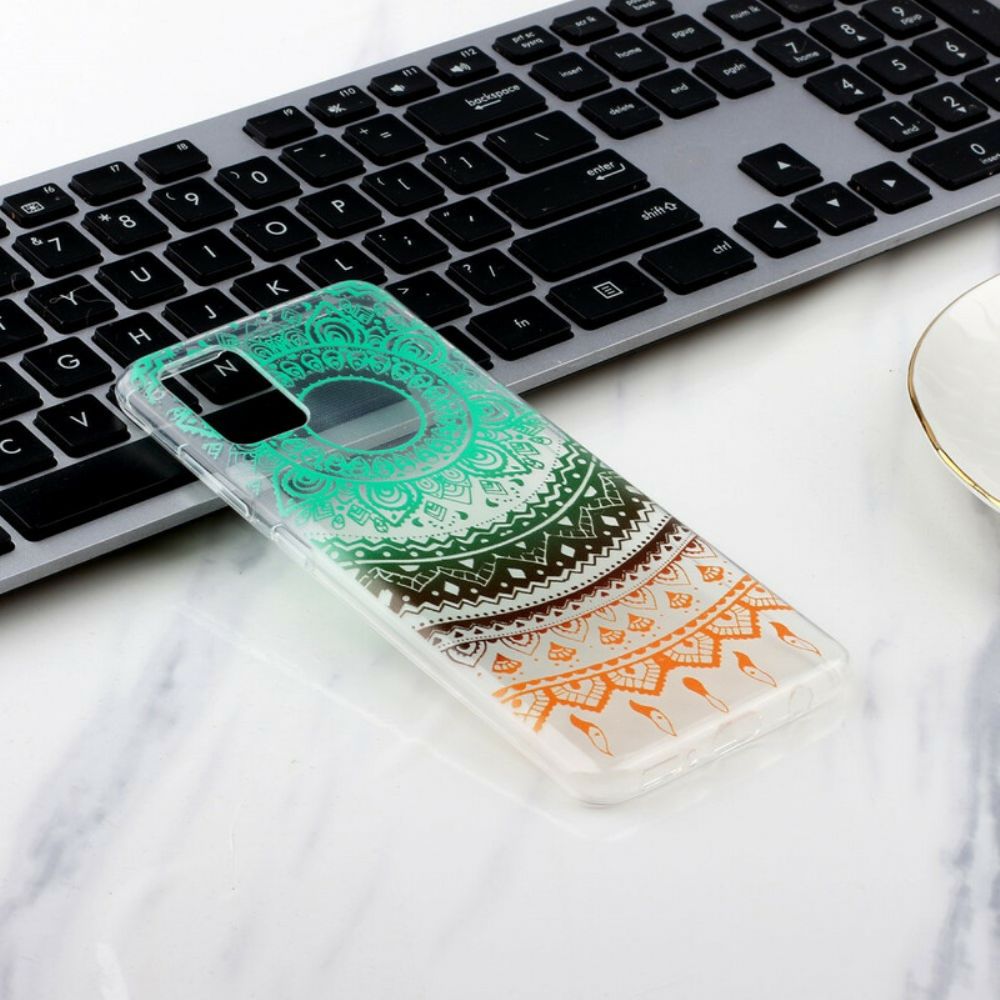 Handyhülle Für Samsung Galaxy A51 Transparentes Dunkles Mandala