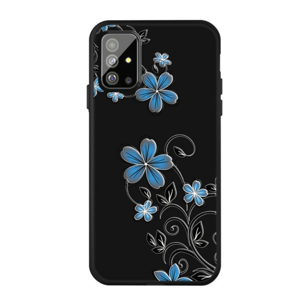 Hülle Für Samsung Galaxy A51 Blaue Blumen