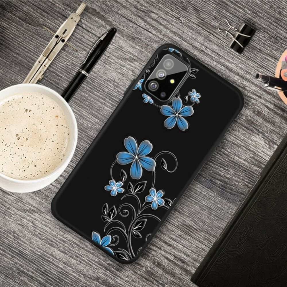 Hülle Für Samsung Galaxy A51 Blaue Blumen