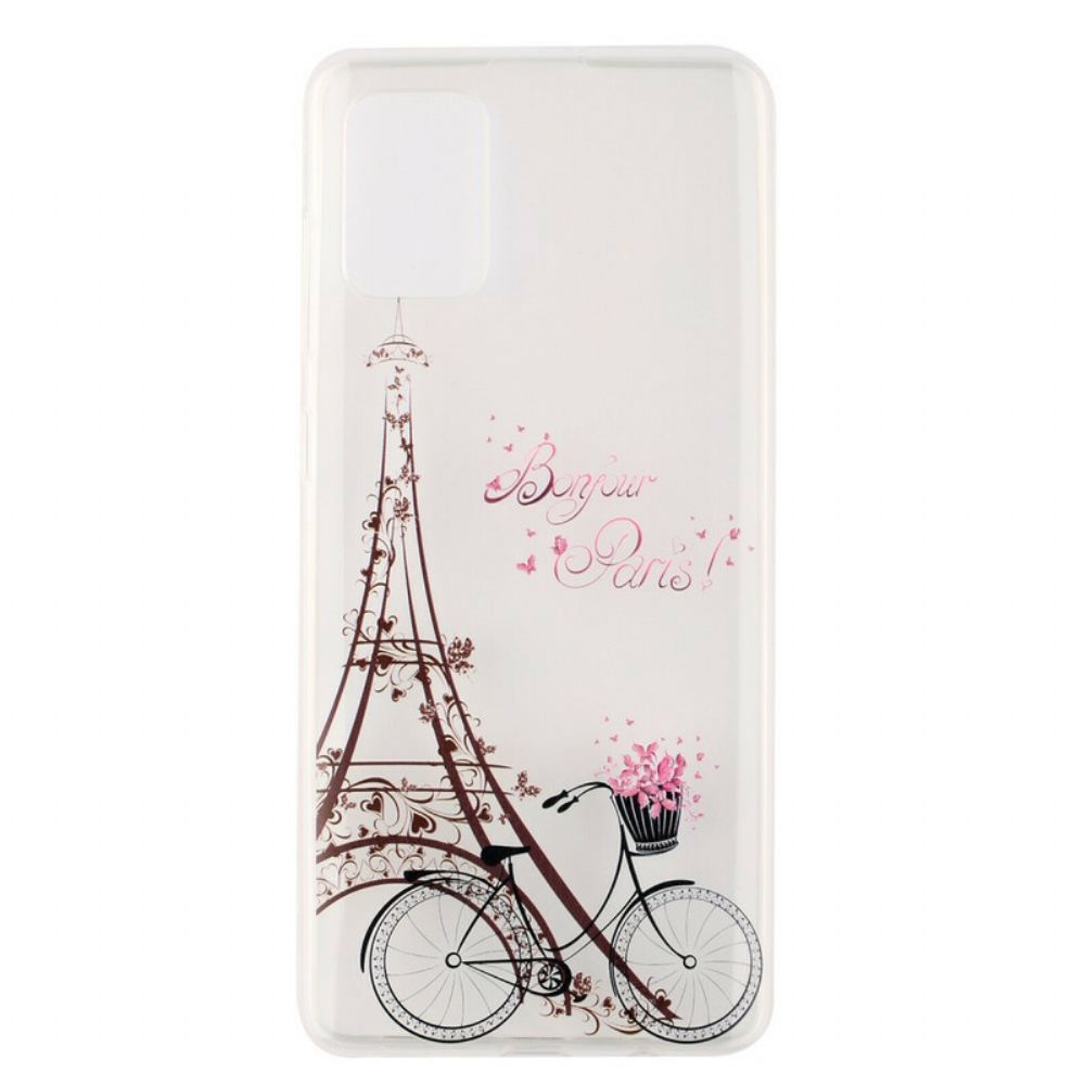 Hülle Für Samsung Galaxy A51 Bonjour Paris Transparent